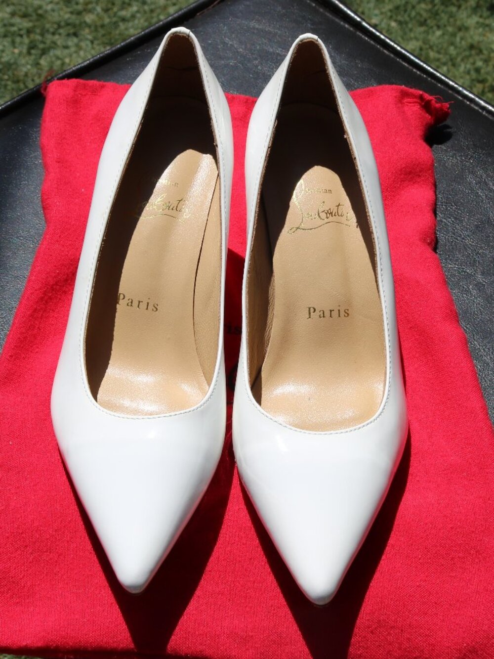 Christian Louboutin Kate Nappa Leather Pointed-Toe Pumps